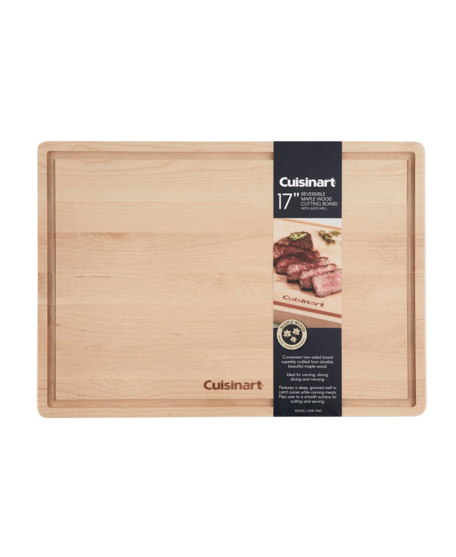 Cuisinart 17" Reversible Maple Wood Cutting