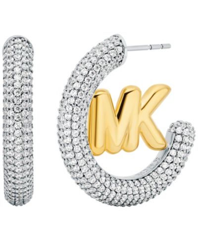 Серьги-кольца Michael Kors Gold-Tone Logo