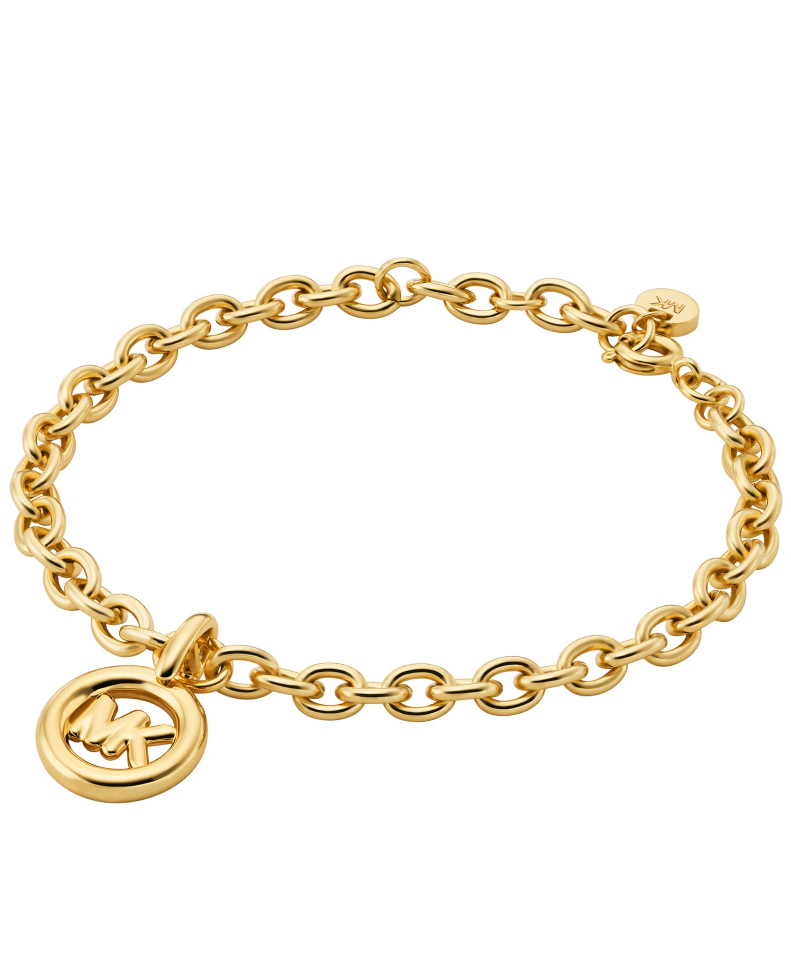 Браслет Michael Kors Gold-Tone Logo Charm Chain