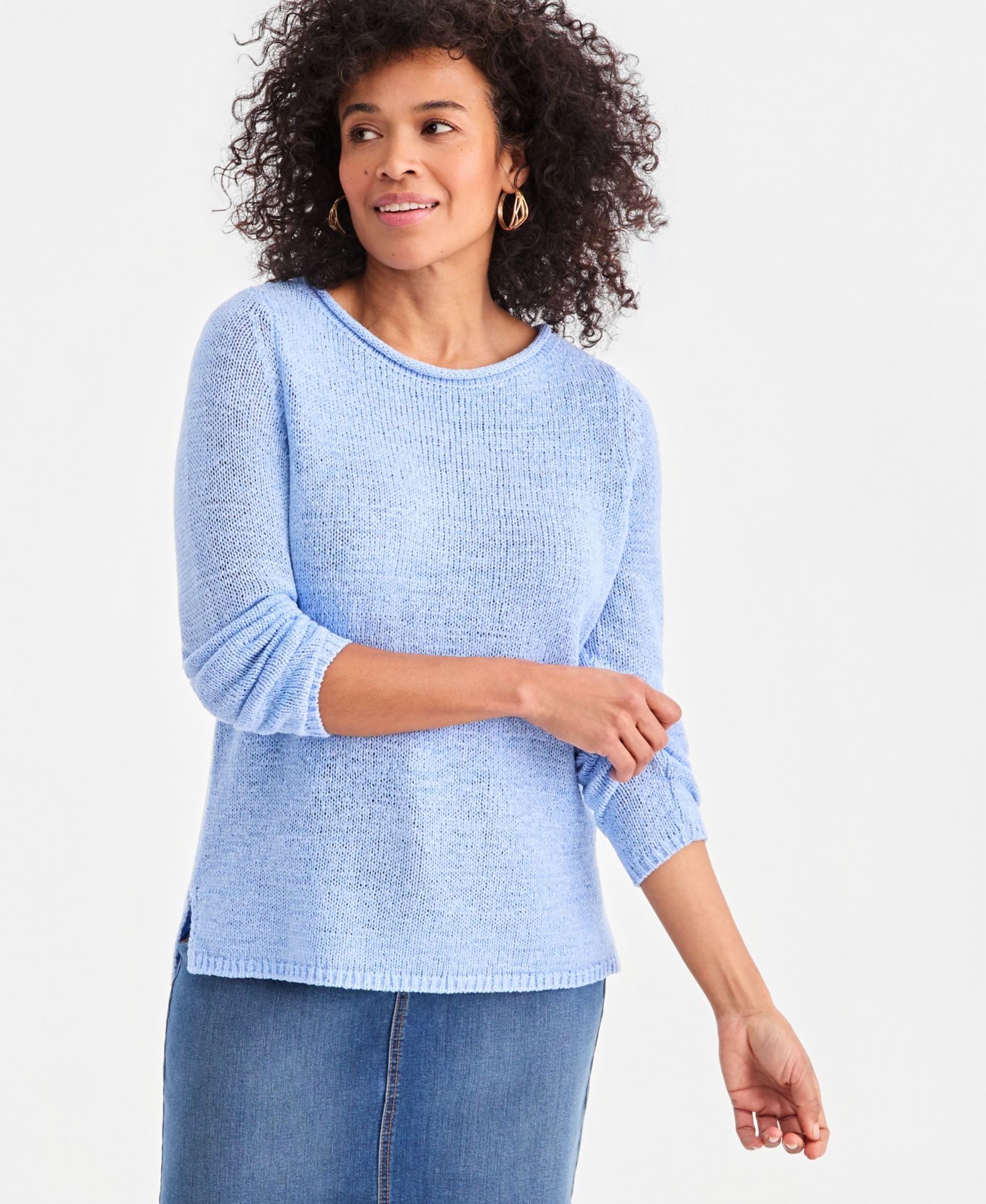 Style & Co Женский джемпер Petite Boat Neck из трикотажной пряжи