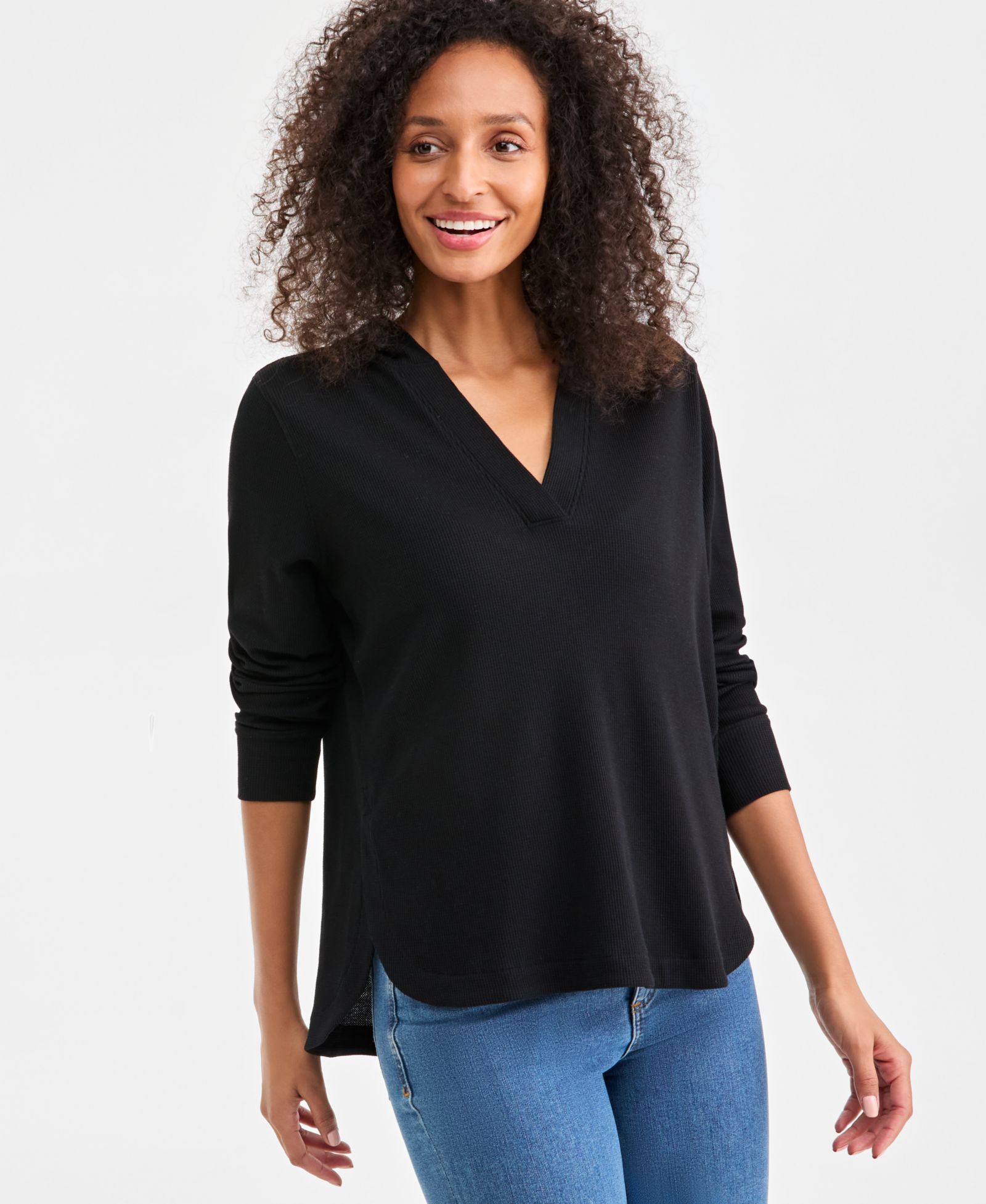 Style & Co Women's Waffle-Knit Pullover Hoodie, Macy's Exclusive
