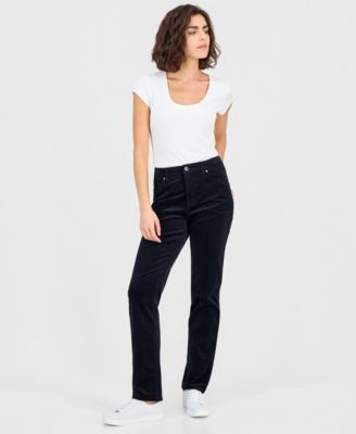 Style & Co Women's High-Rise Straight Corduroy Jeans, Macy's Exclusive