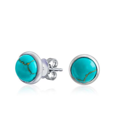 Bling Jewelry серьги-гвоздики с синим лаписом, стерлинговое серебро