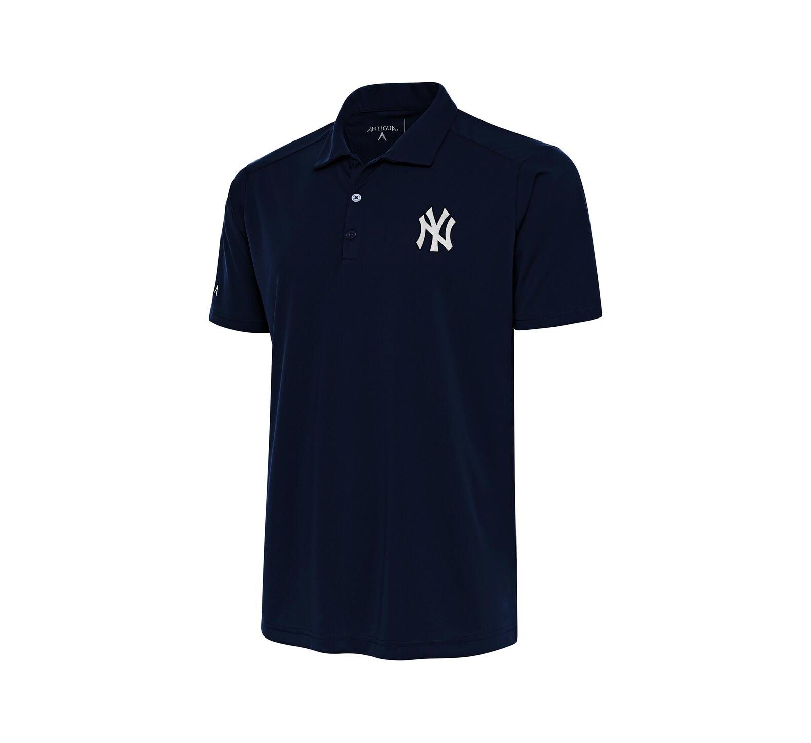 Antigua Мужская поло-рубашка New York Yankees Metallic Tribute Navy