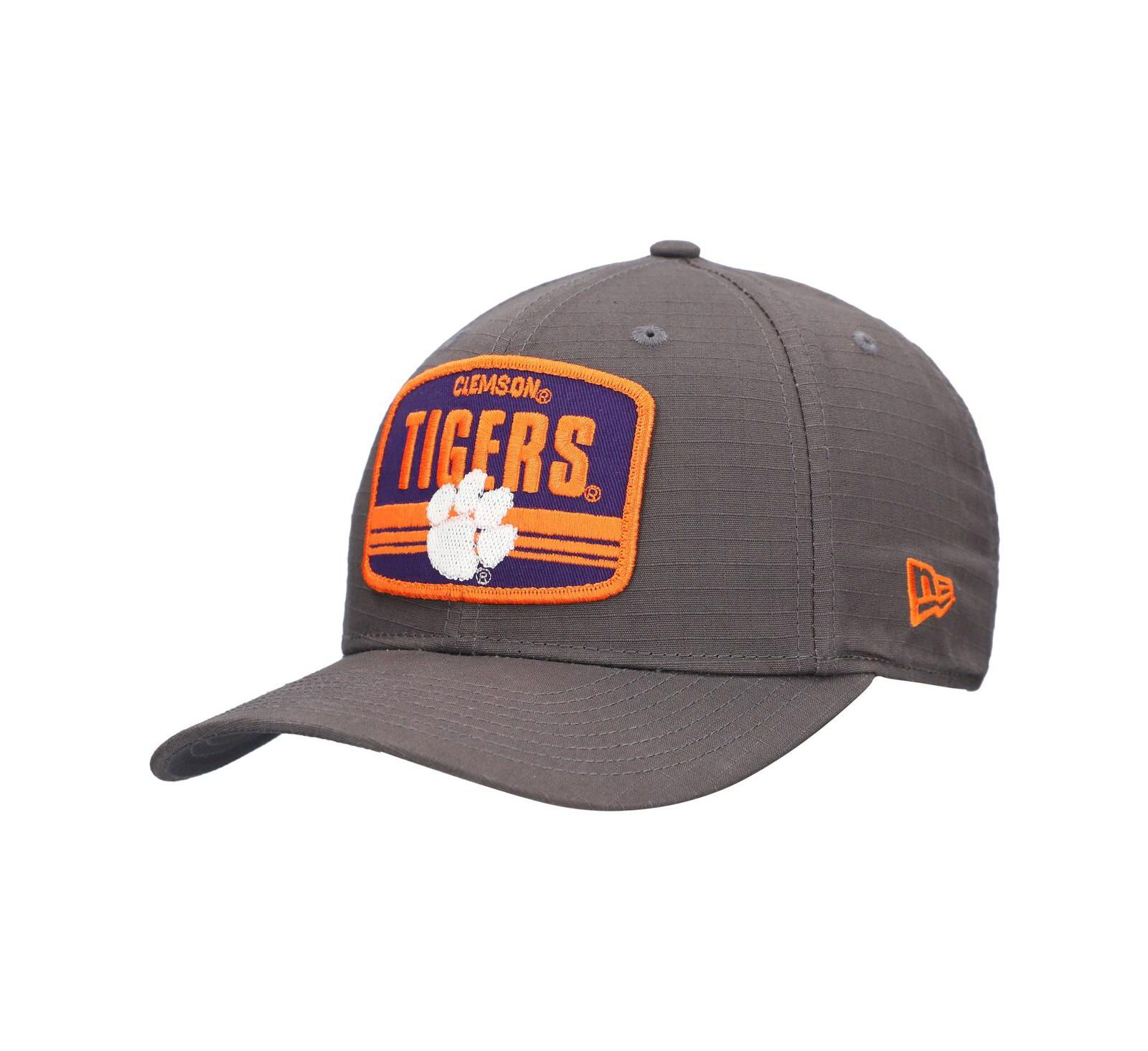 Мужская регулируемая кепка New Era Clemson Tigers Team Elevated 9SEVENTY Stretch-Snap, цвет Charcoal