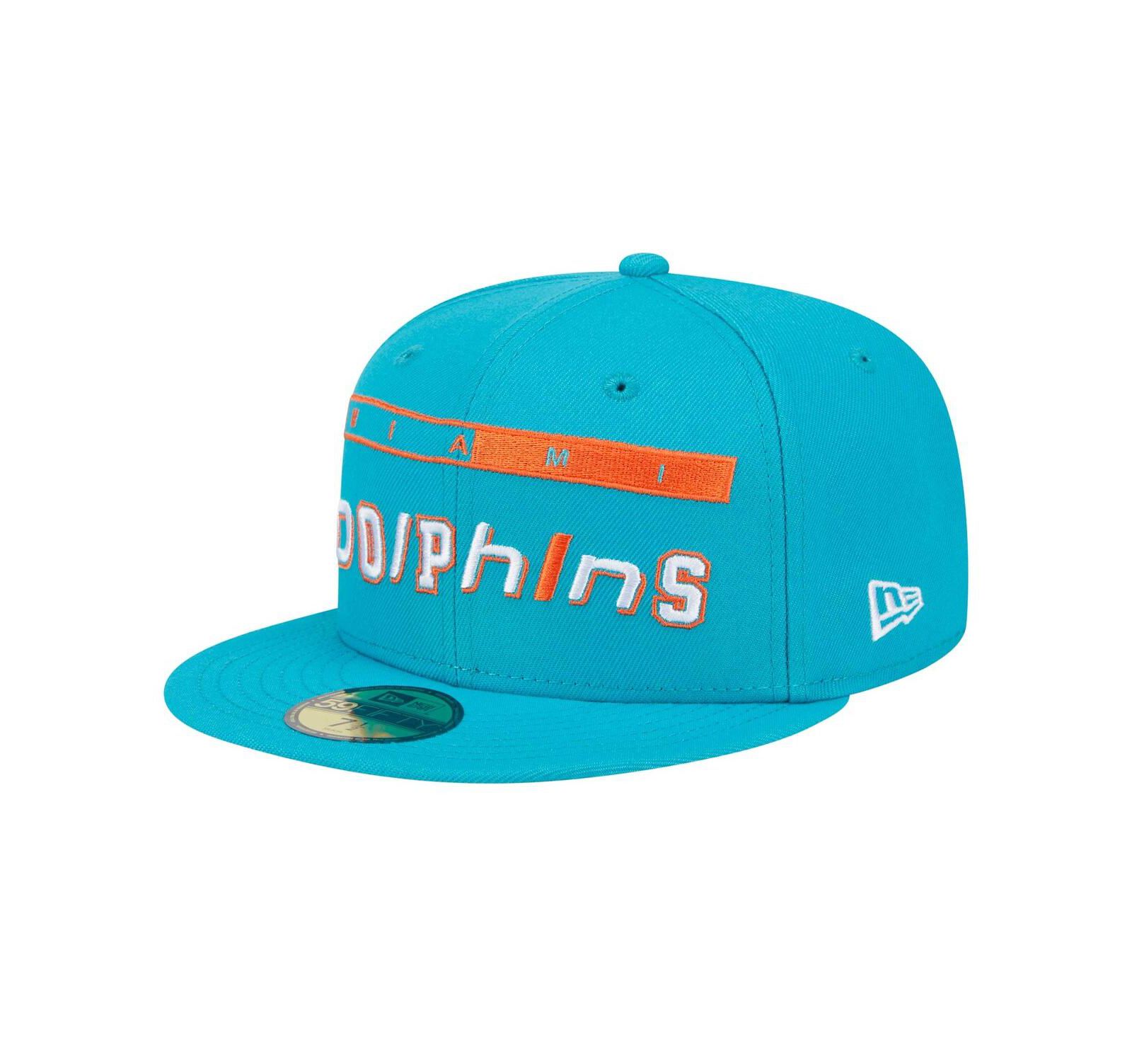 Мужская кепка New Era Miami Dolphins Ransom 59FIFTY Fitted Hat, бирюзовая