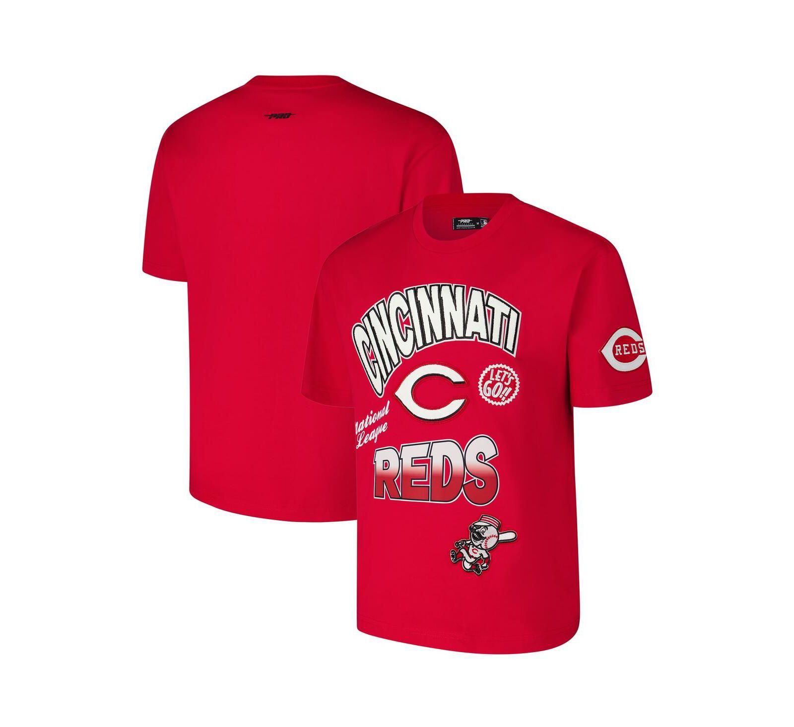 Мужская футболка Pro Standard Red Cincinnati Reds Turn It Up с заниженной линией плеча