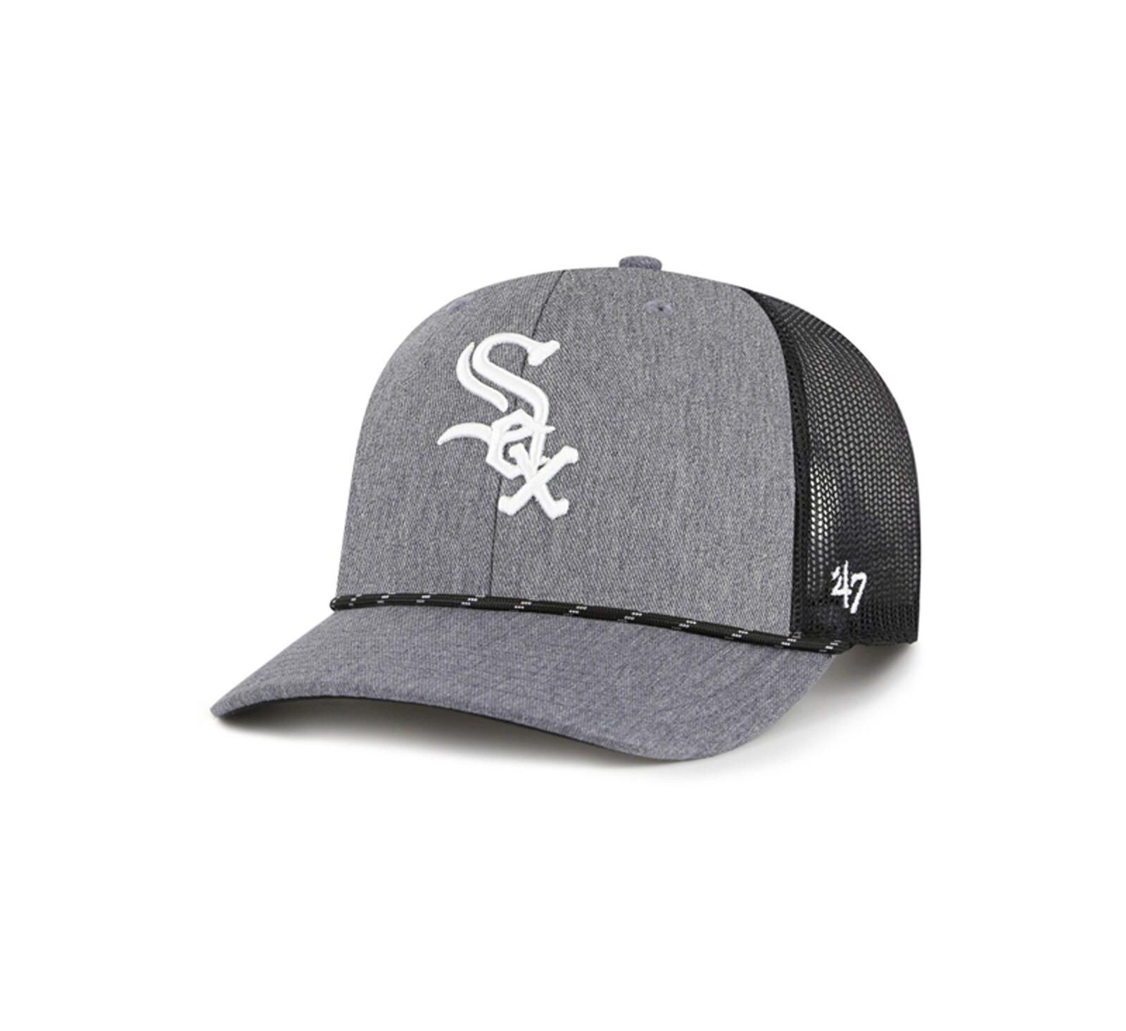 '47 Brand Men's Charcoal Chicago White Sox Carbon Rope Trucker Adjustable Hat