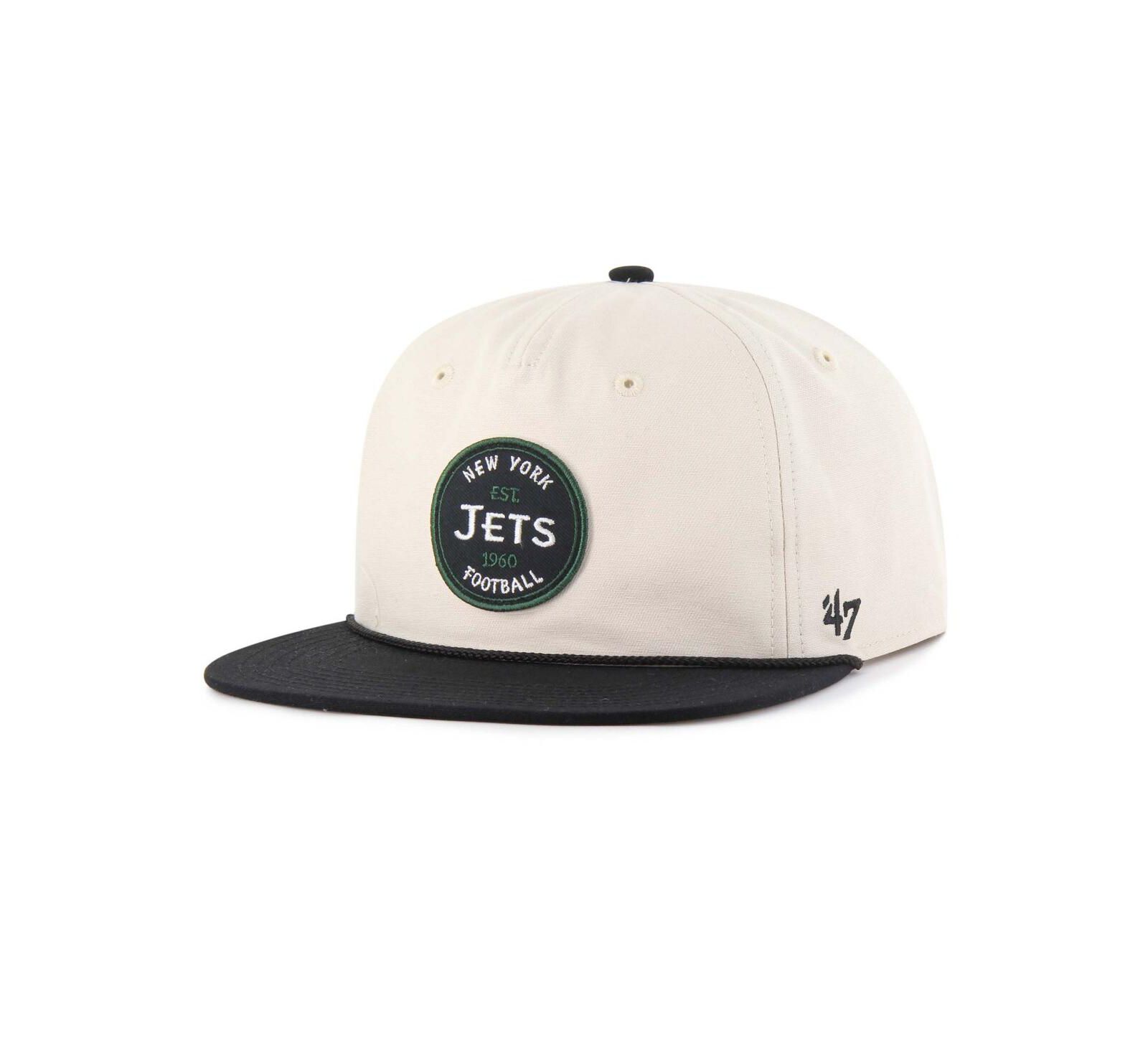 Мужская регулируемая кепка '47 Brand Natural New York Jets Payson Captain Adjustable Hat