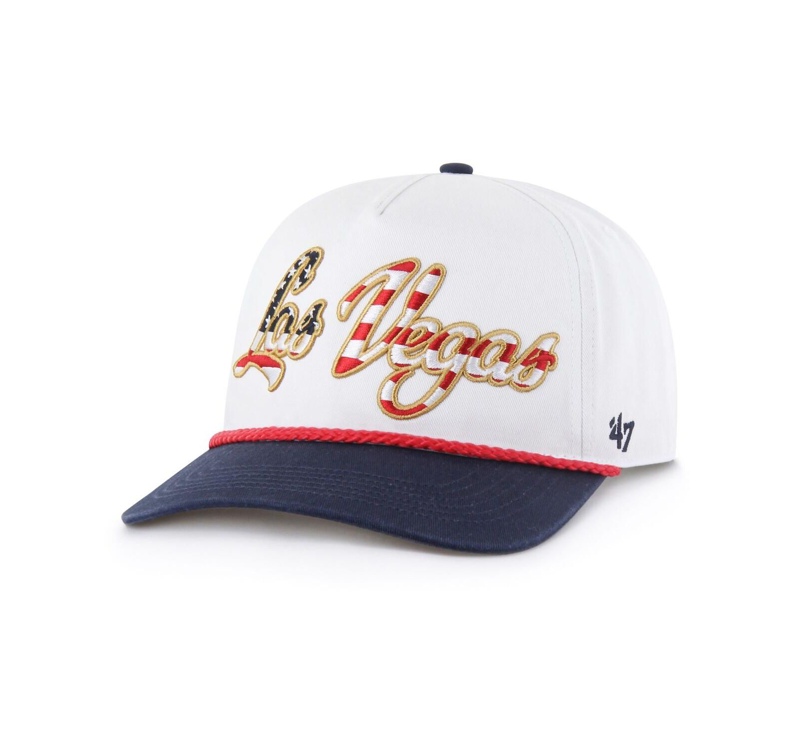 Мужская кепка '47 Brand White Las Vegas Raiders Patriotic Overhand Hitch Adjustable Hat