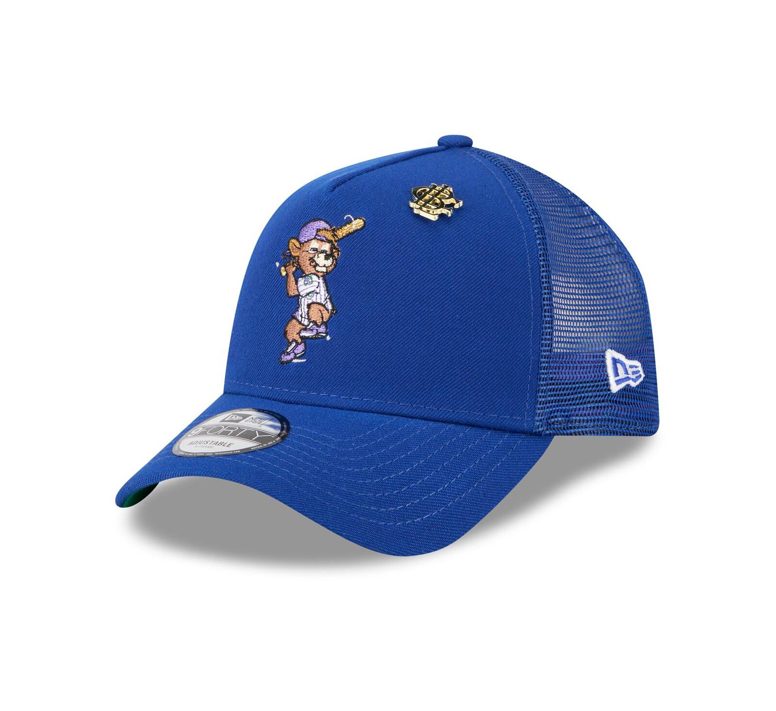 Мужская кепка-тракер New Era Chicago Cubs 2025 Big League Chew A-Frame 9FORTY, королевский синий