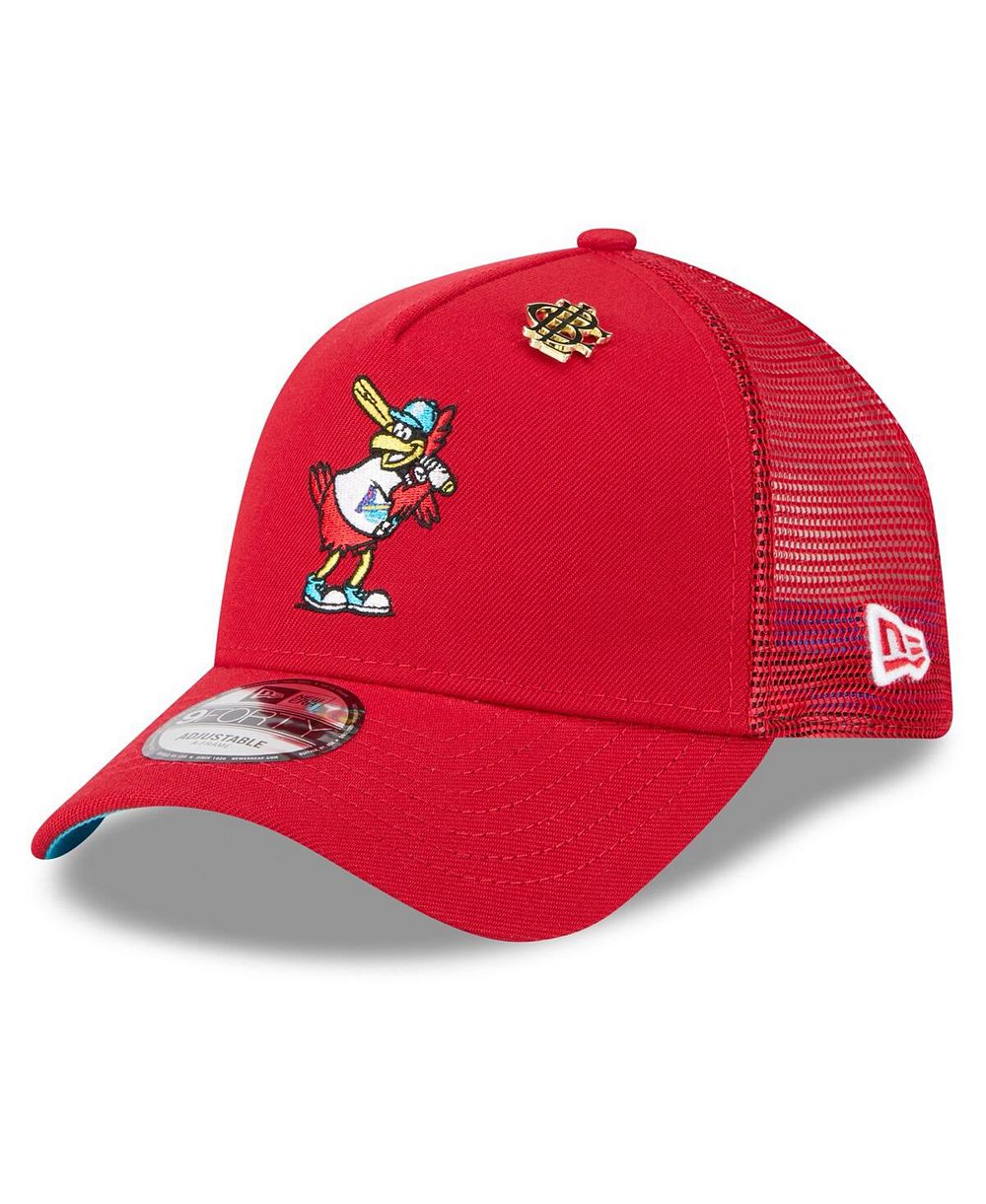 Кепка-тракер New Era Men's Red St. Louis Cardinals 2025 Big League Chew A-Frame 9FORTY Adjustable