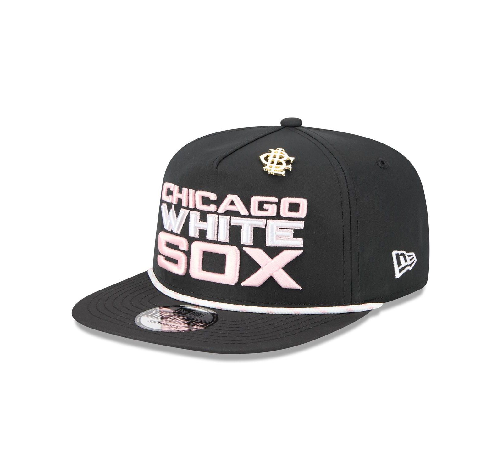 Мужская кепка New Era Black Chicago White Sox 2025 Big League Chew Golfer Snapback Hat