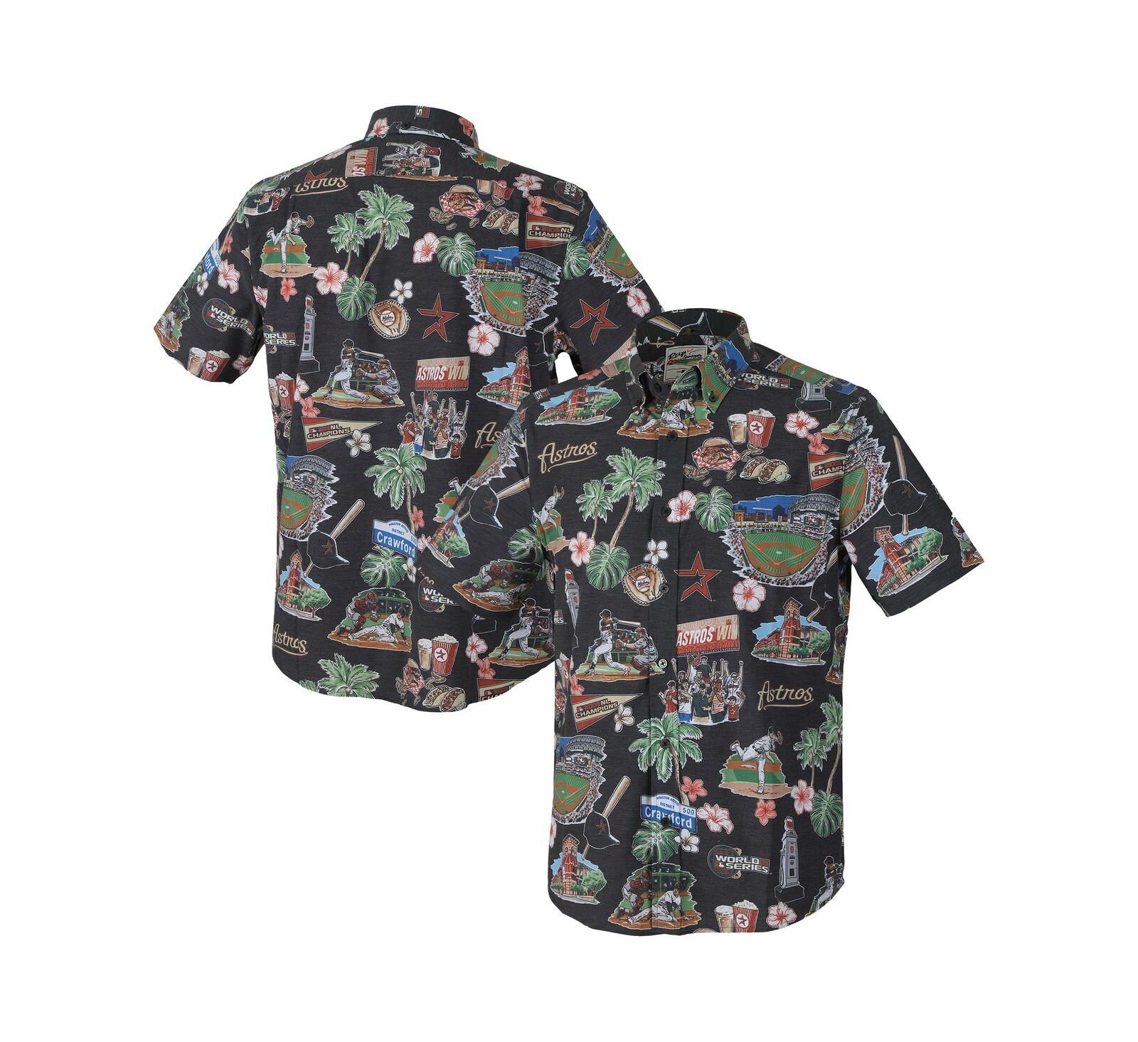 Reyn Spooner Men's Black Houston Astros Scenic Tri-Blend Button-Down Shirt