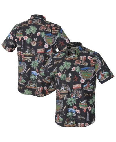 Reyn Spooner Men's Black Houston Astros Scenic Tri-Blend Button-Down Shirt