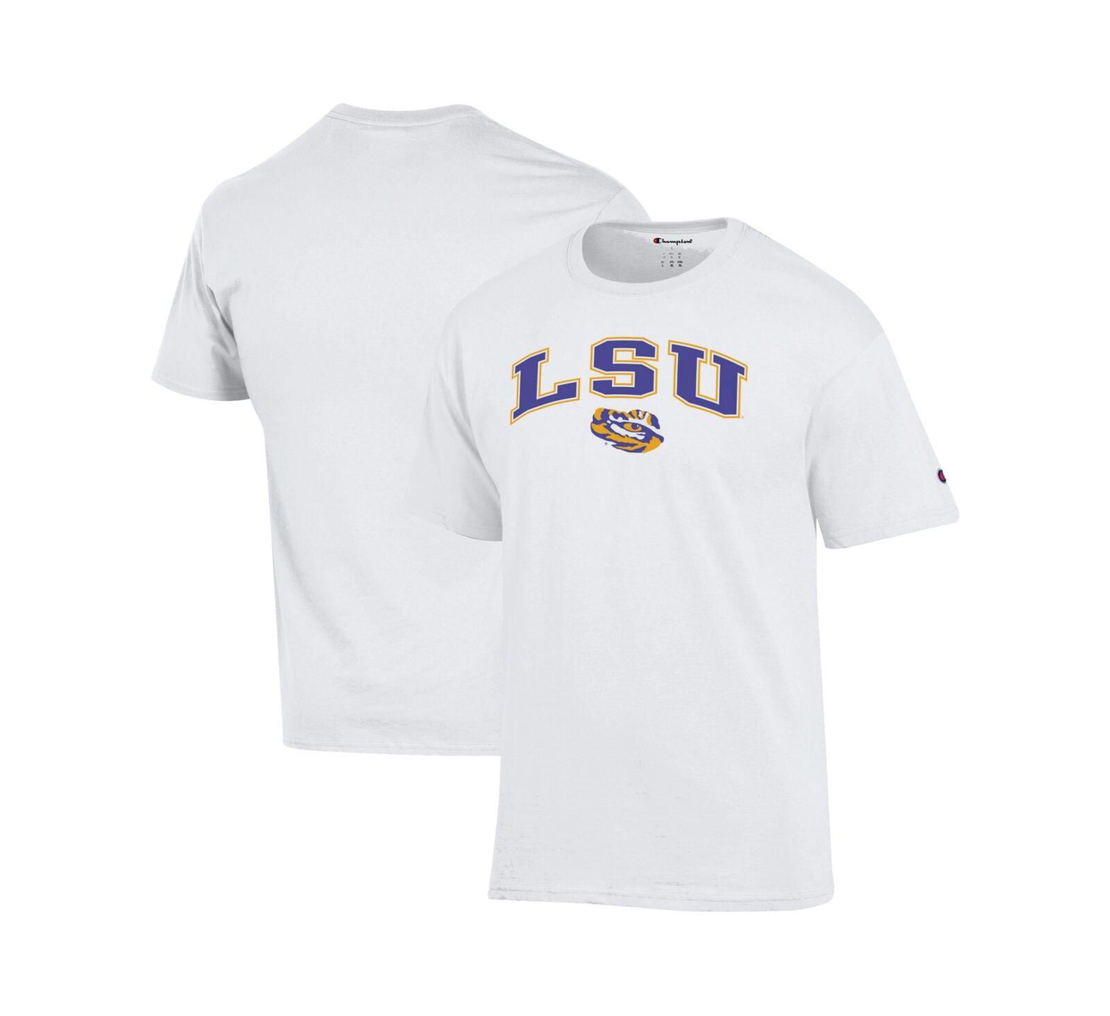 Champion Men's White LSU Tigers Arch Over Logo T-Shirt