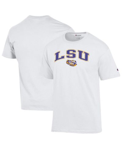 Champion Men's White LSU Tigers Arch Over Logo T-Shirt
