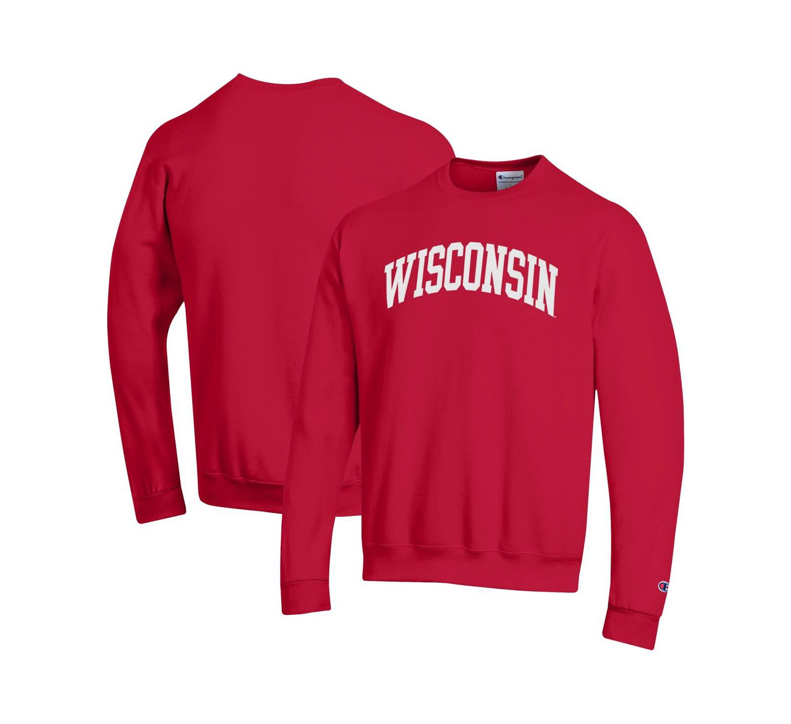 Мужское флисовое свитшот Champion Wisconsin Badgers Basic Arch красного цвета