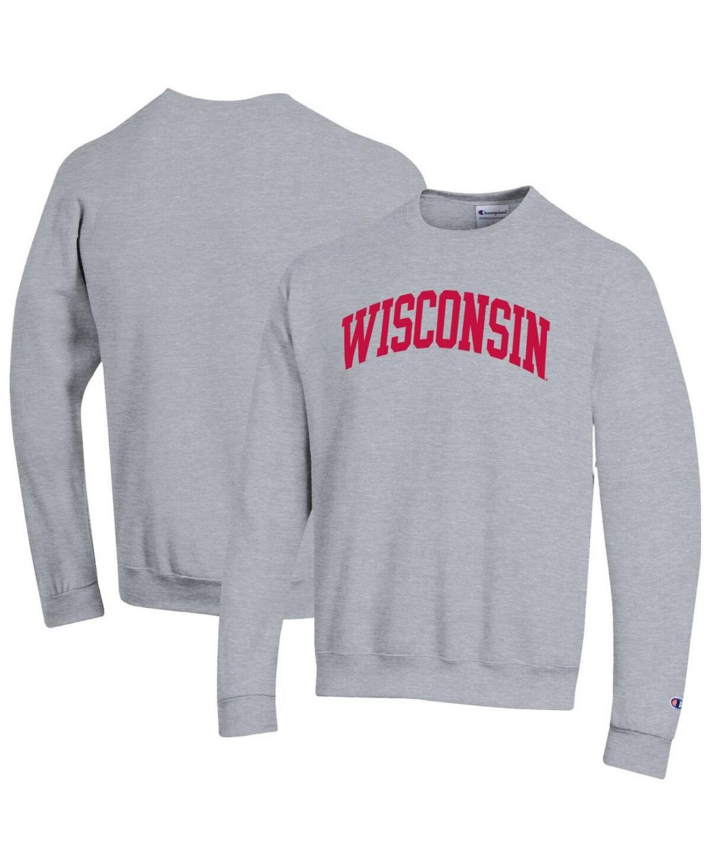 Champion Men's Red Wisconsin Badgers Basic Arch Fleece Pullover Sweatshirt