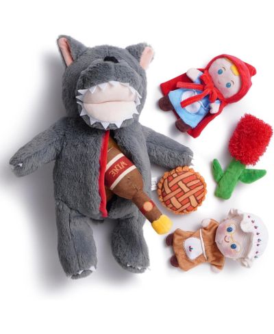 Nocciola 6 in 1 Little Red Riding Hood Plush Dog Toys, Fairy tale Puzzle Dog Toy