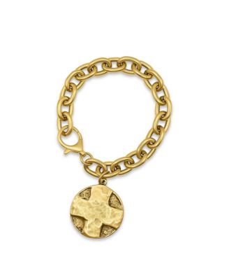 Bowood Lane 12k Gold Plated Bracelet Chain with Lord's Prayer Charm