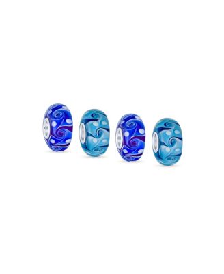 Бусина-шарм Bling Jewelry Murano Glass Wave Swirl Spacer Core
