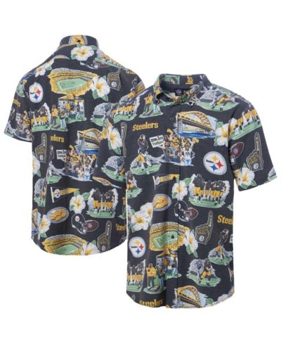 Мужская рубашка Reyn Spooner Black Pittsburgh Steelers Scenic Button-Down Shirt