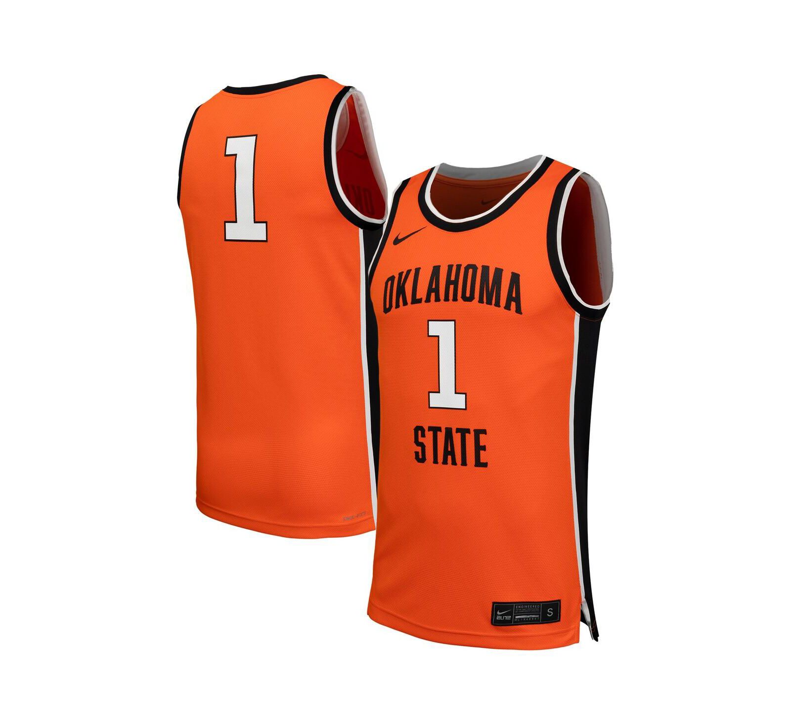 Мужская баскетбольная джерси Nike 1 Orange Oklahoma State Cowboys Replica