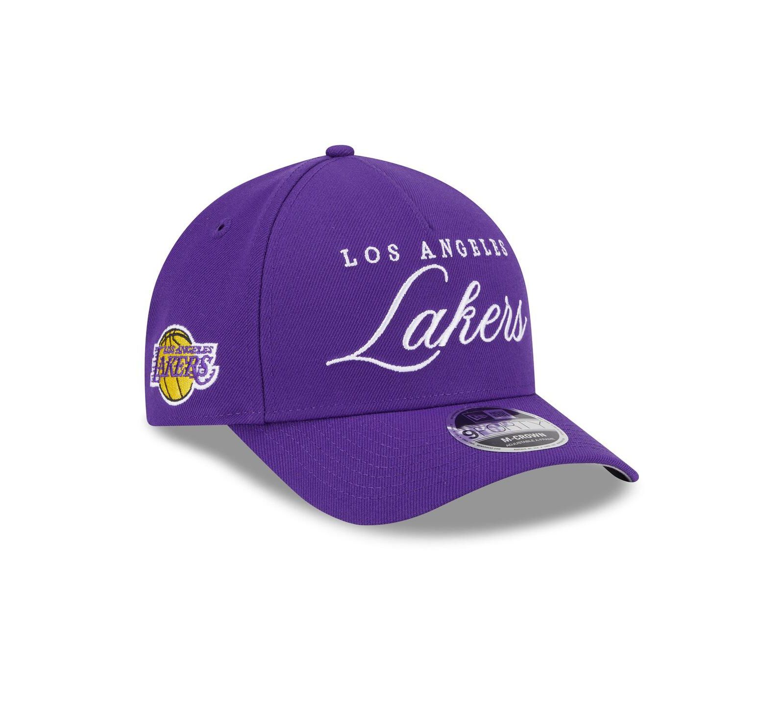 New Era Men's Purple Los Angeles Lakers 2025 NBA Draft M-Crown A-Frame 9FORTY Adjustable Hat