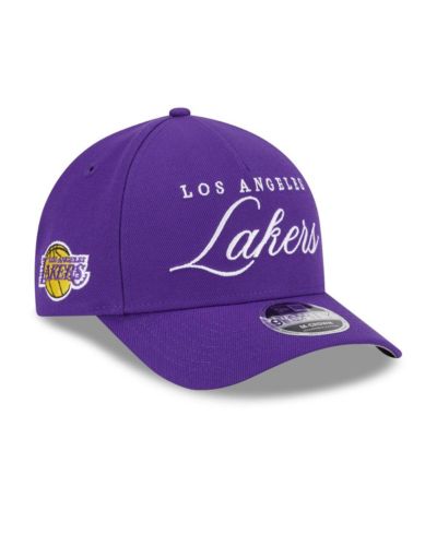 New Era Мужская фиолетовая кепка Los Angeles Lakers 2025 NBA Draft M-Crown A-Frame 9FORTY Adjustable