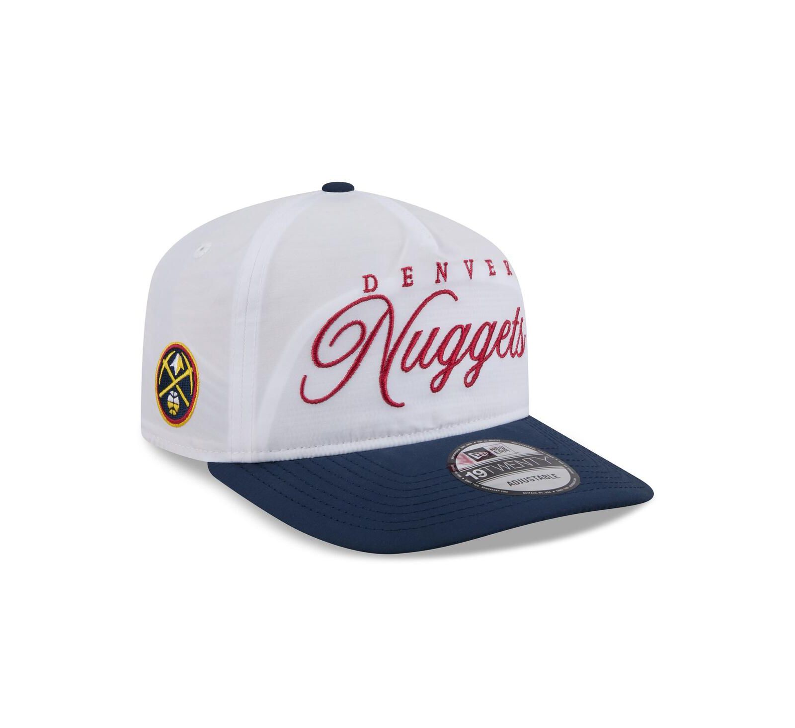 Кепка New Era Men's White/Navy Denver Nuggets 2025 NBA Draft On-Stage Nylon 19TWENTY Adjustable Hat