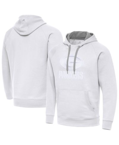Мужское худи Antigua Men's White Green Bay Packers Victory Pullover
