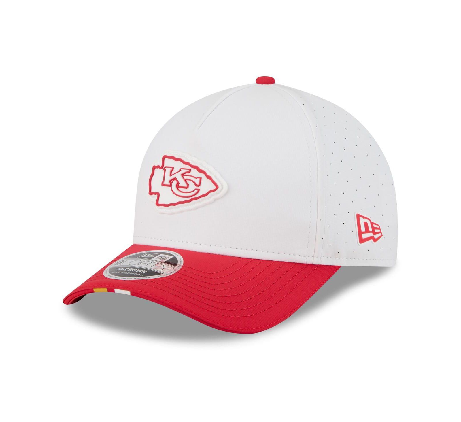 New Era кепка A-Frame 9FORTY регулируемая Kansas City Chiefs 2025 NFL Training Camp белая/красная