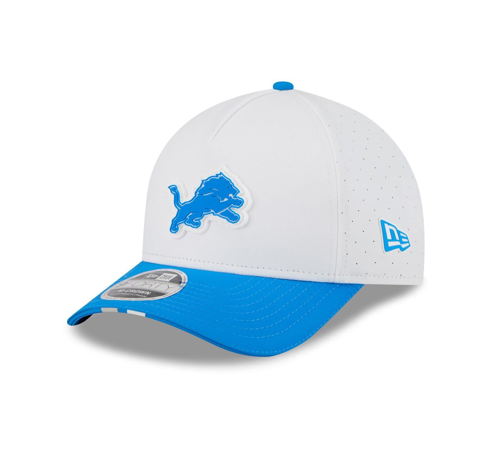 Регулируемая кепка New Era Detroit Lions 2025 NFL Training Camp A-Frame 9FORTY для мальчиков и девочек