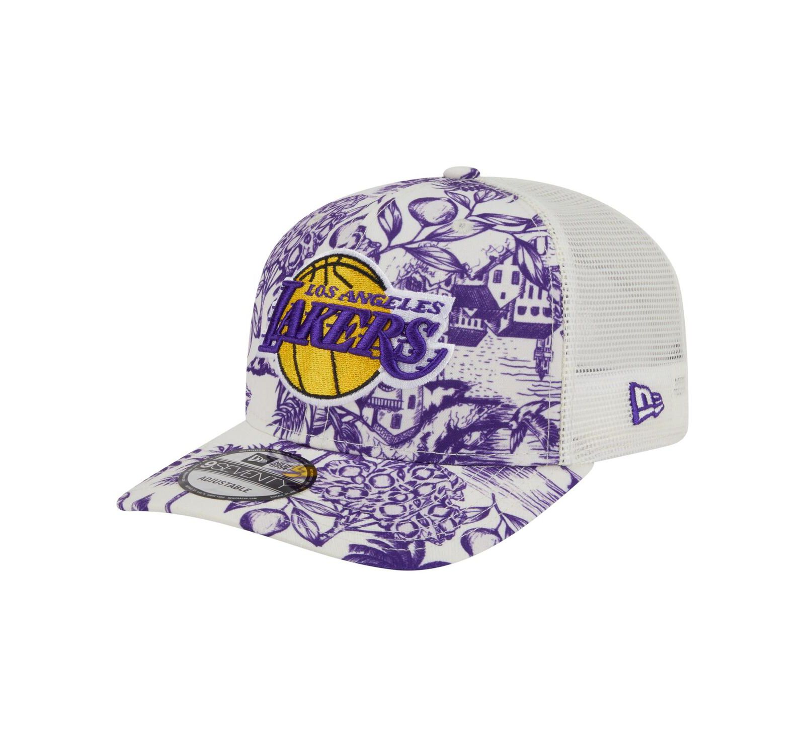 Кепка New Era Мужская White Los Angeles Lakers Lemon Tree 9SEVENTY Adjustable