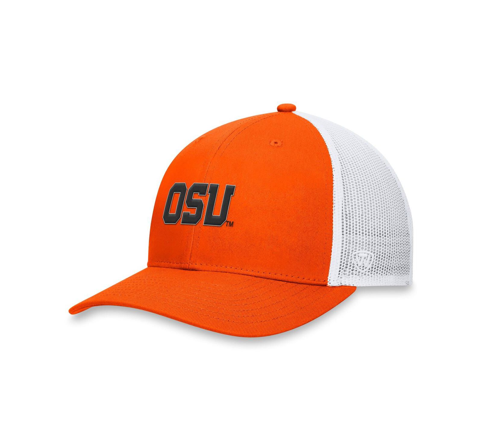 Мужская оранжевая кепка Top of the World Oregon State Beavers Trucker Adjustable