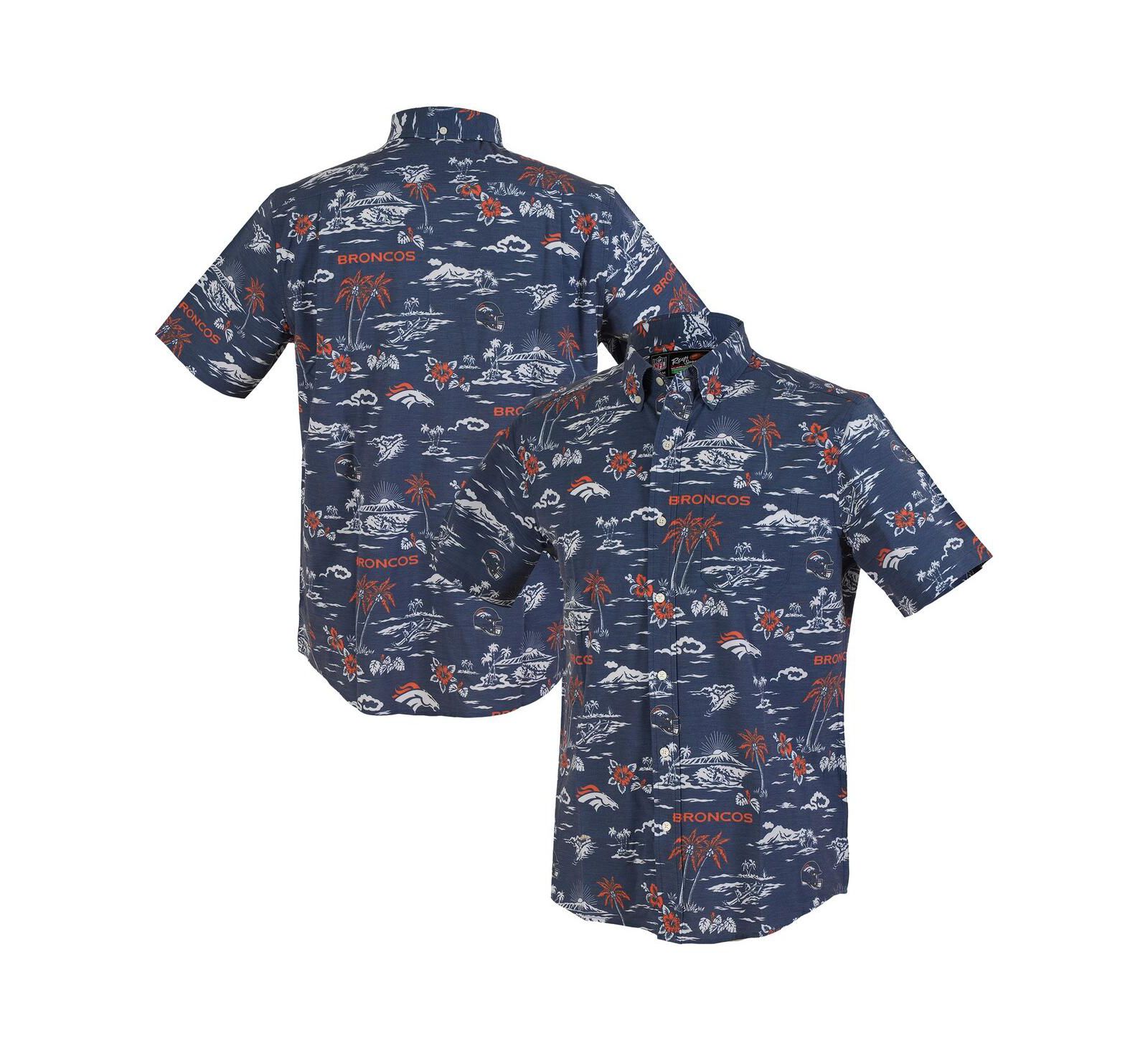 Мужская рубашка Reyn Spooner Navy Denver Broncos Kekai Performance Button-Down Shirt