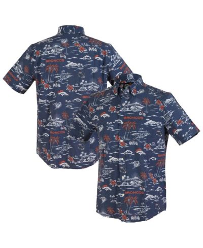 Мужская рубашка Reyn Spooner Navy Denver Broncos Kekai Performance Button-Down Shirt