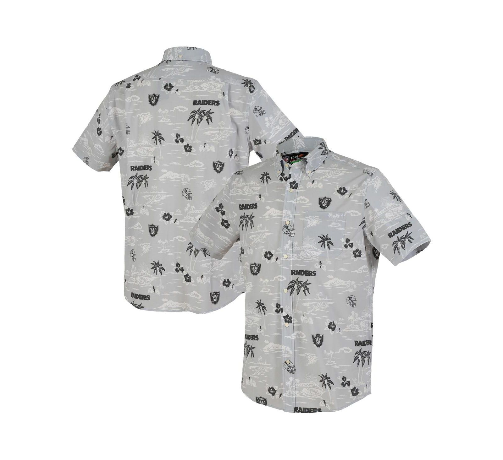 Мужская рубашка Reyn Spooner Men's Silver Las Vegas Raiders Kekai Performance Button-Down