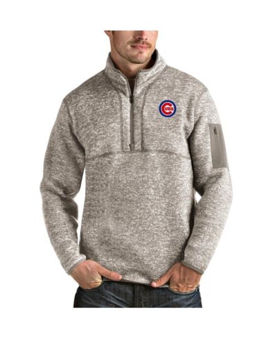 Мужская куртка-пуловер Antigua Chicago Cubs Fortune, с молнией до четверти, цвет Oatmeal