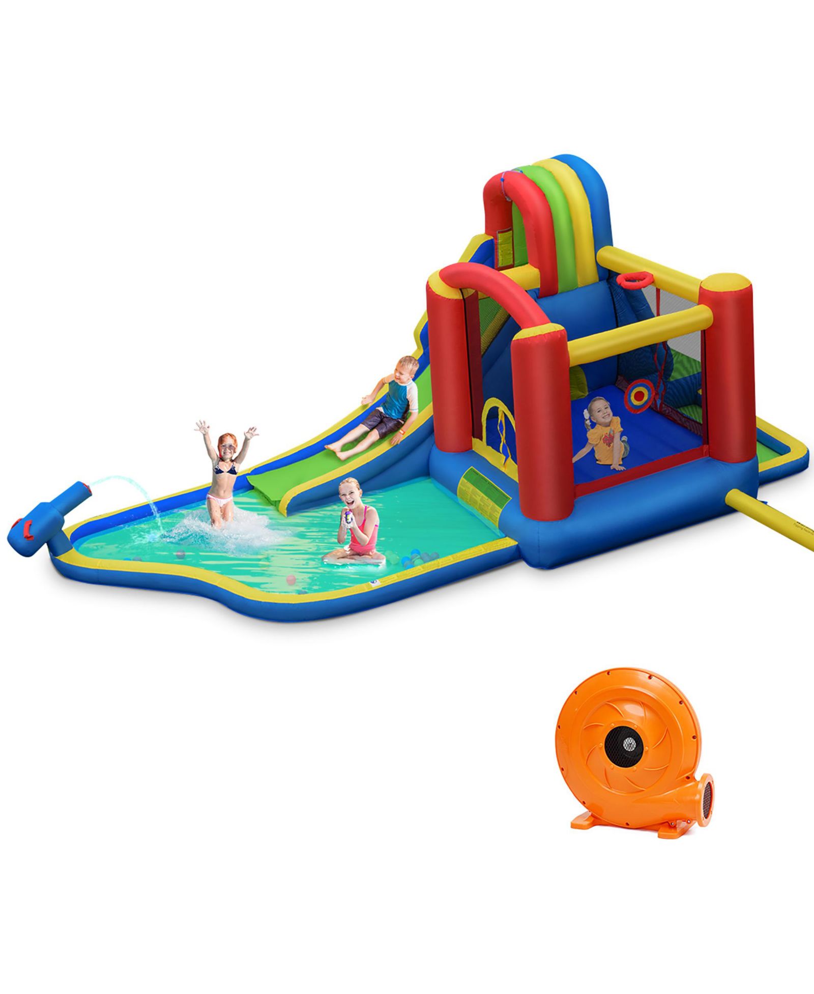Inflatable Kid Bounce House Slide Climbing Splash Pool Jumping Castle