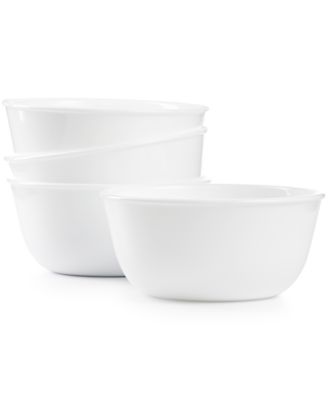 Corelle Shimmering White Large Soup Bowls, Set of 4
