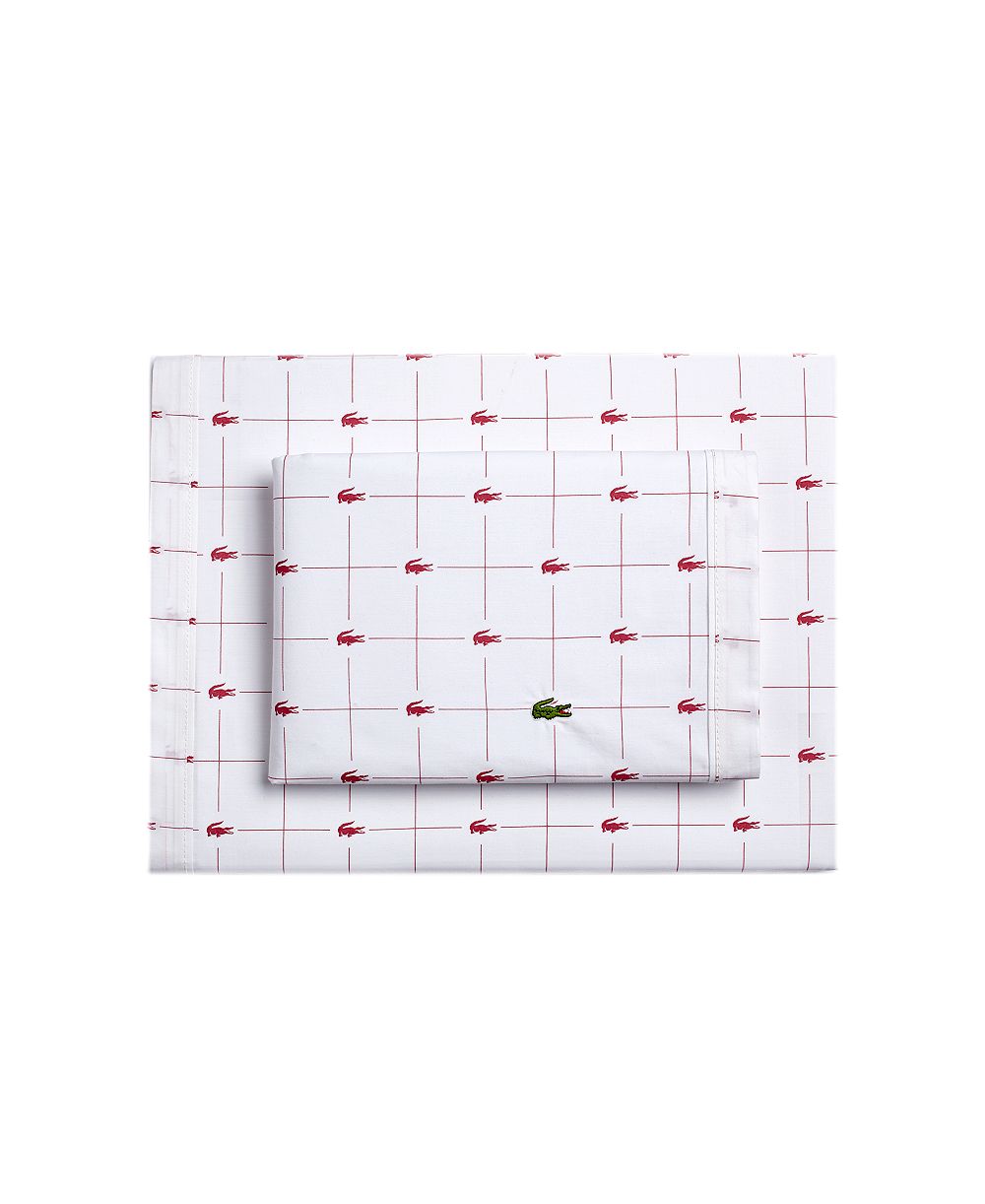 Lacoste Home Printed Cotton Percale 4-Pc. Sheet Set, Queen