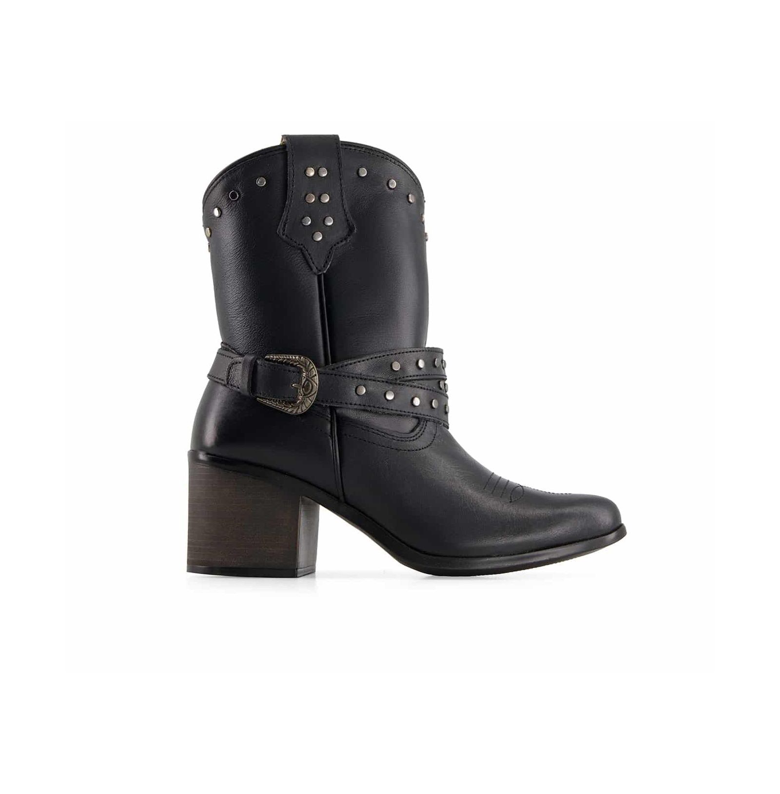 Forastero Women's Western Leather Boots with Buckle