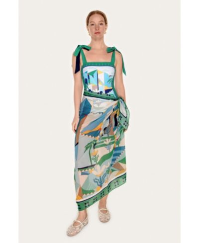 Саронг Jessie Zhao New York Women's Beach Wrap - Green Wonderland