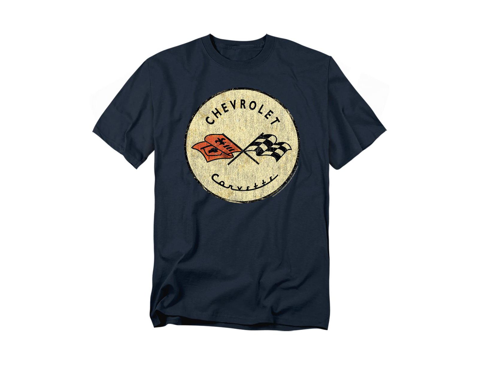 Corvette Men's Chevrolet Old Vette T-Shirt Navy