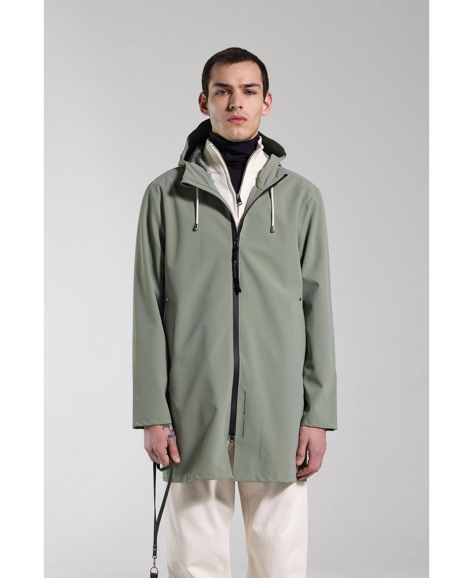 Stutterheim Stockholm Lightweight Zip Matte Raincoat