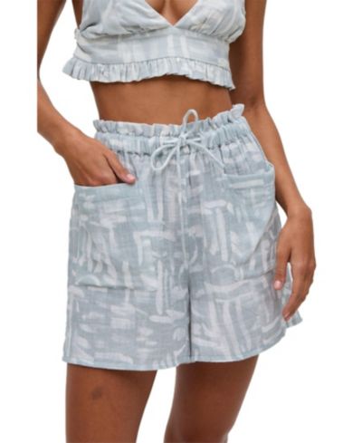 Raffya Женские шорты Sammie Paperbag Waist Warhol Print