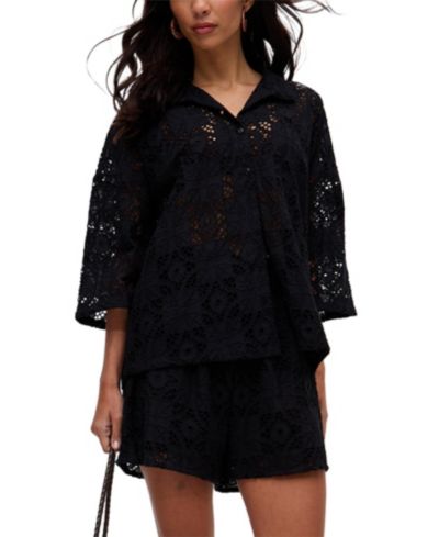 Женская рубашка Raffya Shelli с вышивкой Broderie Anglaise