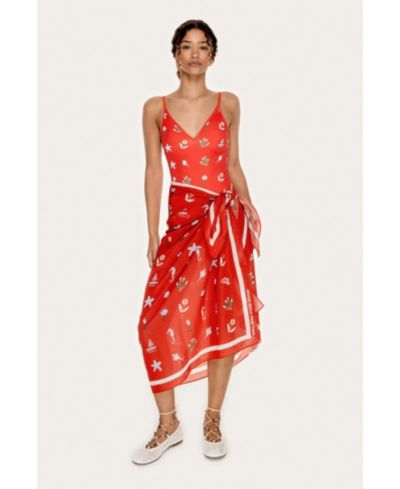 Саронг-обертка Jessie Zhao New York Women's Beach Red Tides